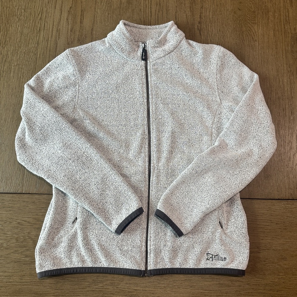 Gear for Sports Women’s Light Gray Fleece Full Zip Jacket Size Large